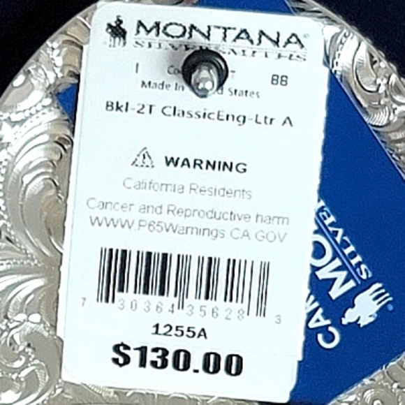 Montana Silversmiths Classic Oval Western Two-Tone Initial "A" Belt Buckle - Picture 5 of 11